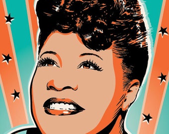 Ella Fitzgerald, Ella Fitzgerald poster, Ella Fitzgerald wall art, Ella Fitzgerald art print, Ella art print, Wall decor, Gift, Home decor