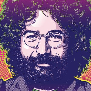 13 x 19 Jerry Garcia, Jerry Garcia poster, Jerry Garcia wall art, Jerry Garcia art print, Jerry Garcia art, Wall decor, Gift, Home decor