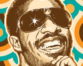 13 x 19 Stevie Wonder, Stevie Wonder poster, Stevie Wonder wall art, Stevie Wonder art print, Stevie Wonder art, Wall decor, Home decor