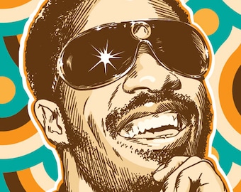Stevie Wonder, póster de Stevie Wonder, arte de pared de Stevie Wonder, impresión artística de Stevie Wonder, arte de Stevie Wonder, decoración de pared, regalo, decoración del hogar