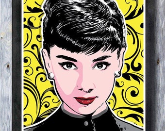 13 x 19 Audrey Hepburn poster, Audrey Hepburn wall art, Audrey Hepburn art print, Poster, Audrey Hepburn art, Wall decor, Gift, Home decor