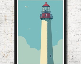 Cape May poster, Cape May wall art, Cape May print, Cape May art print, Poster, Cape May art, Wall decor, Gift, Home decor