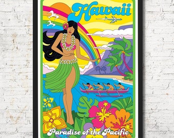 Hawaii poster, Hawaii wall art, Hawaii art print, Hawaii, Hawaii art, Hawaii Wall decor, Hawaii Home decor, Hawaii print, Hawaii poster