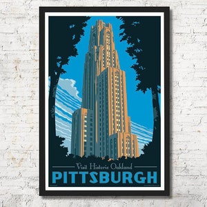 Cathedral of Learning poster, Pittsburgh wall art, Pittsburgh art print, Pittsburgh print, Pittsburgh art, Wall decor, Gift, Home decor