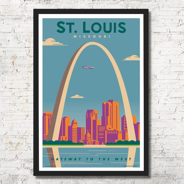 St. Louis, St. Louis poster, St. Louis wall art, St. Louis art print, St. Louis, St. Louis skyline, St. Louis art, Wall decor, Gift, decor