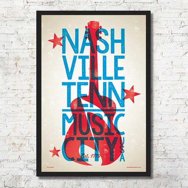 Nashville Skyline Wall Art - Etsy