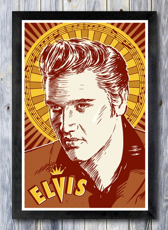 Elvis Presley Art Print, Signed Music Icon Poster (13x19) - Etsy