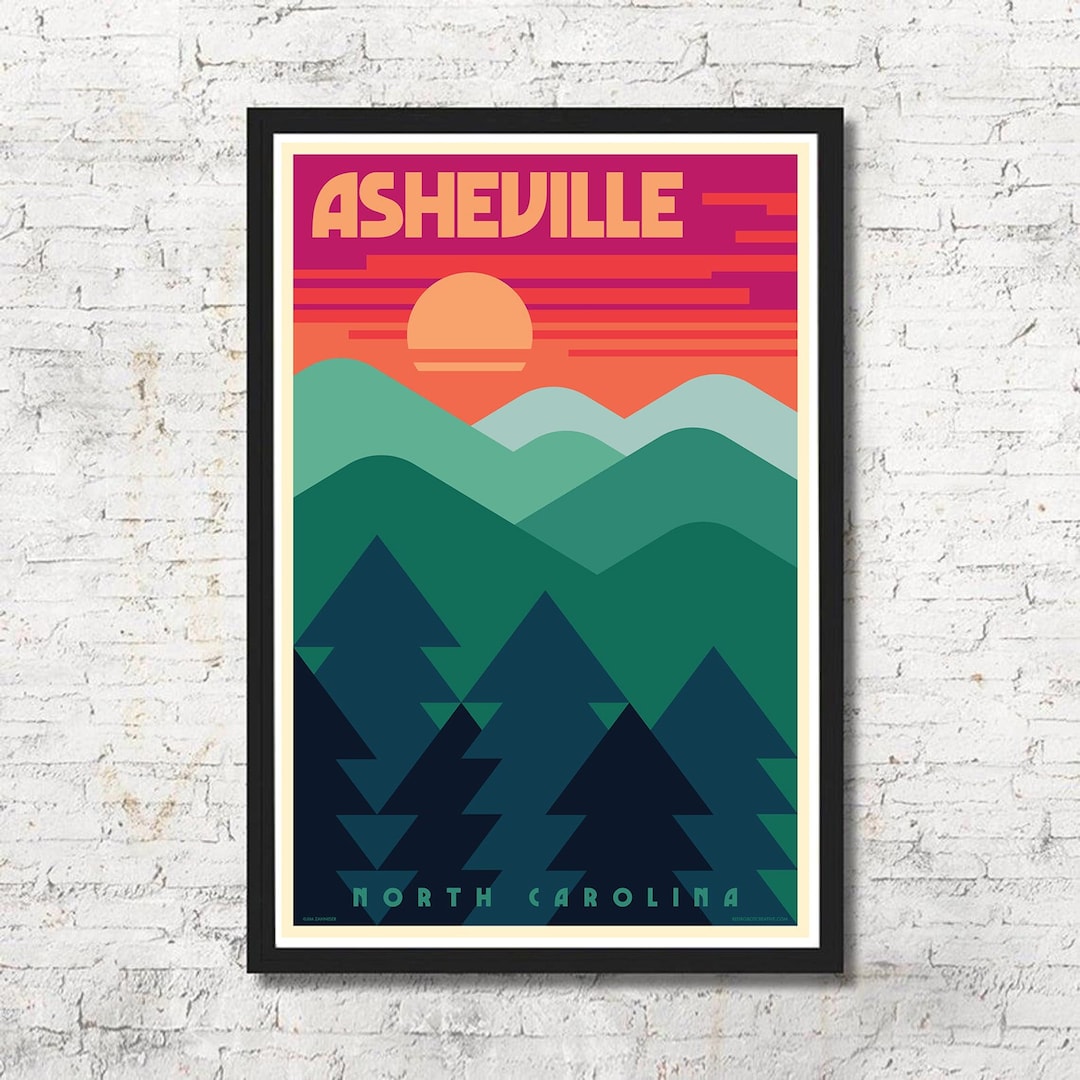 Asheville Poster, Asheville Wall Art, Asheville Art Print, Asheville