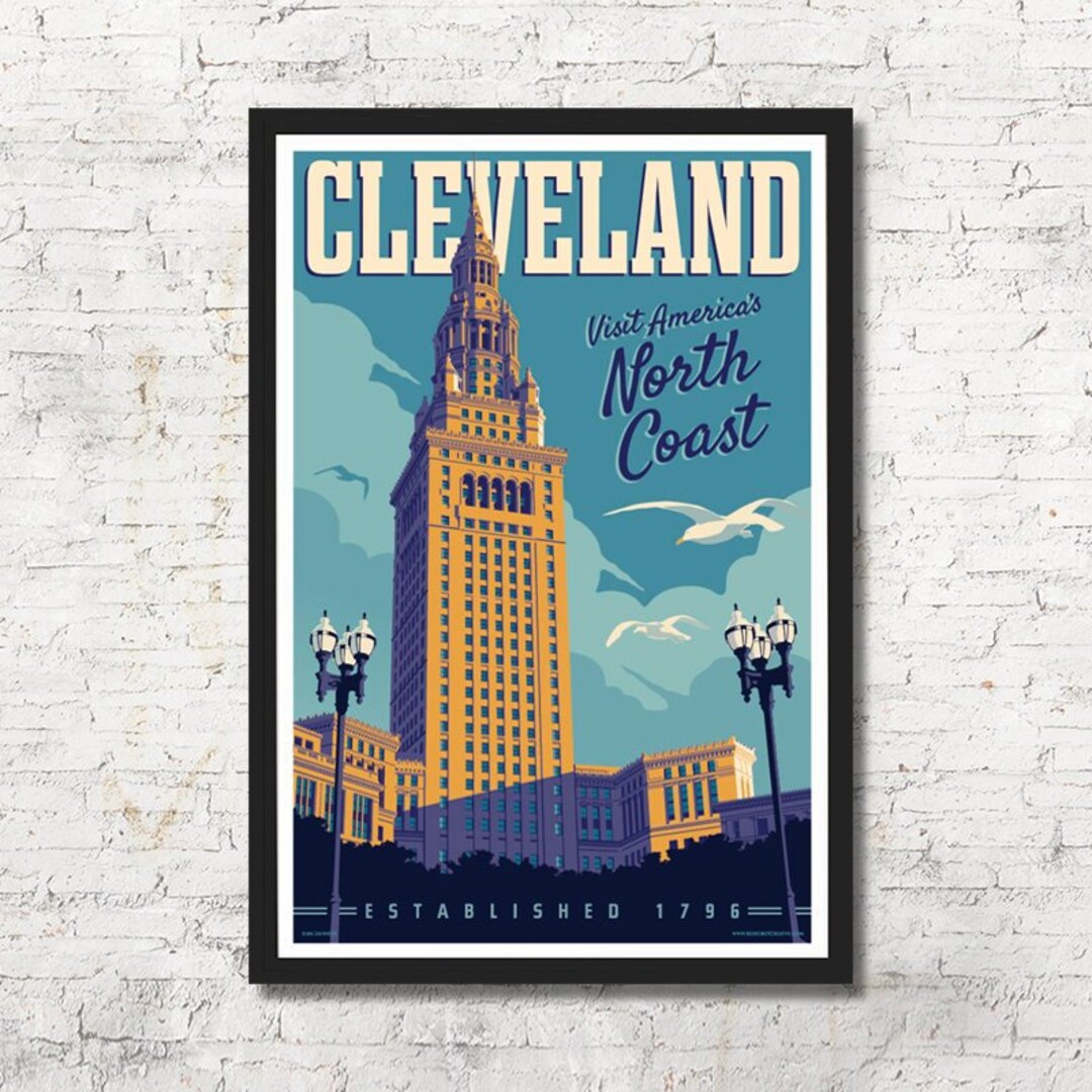 Cleveland Poster, Cleveland Wall Art, Cleveland Art Print, Poster