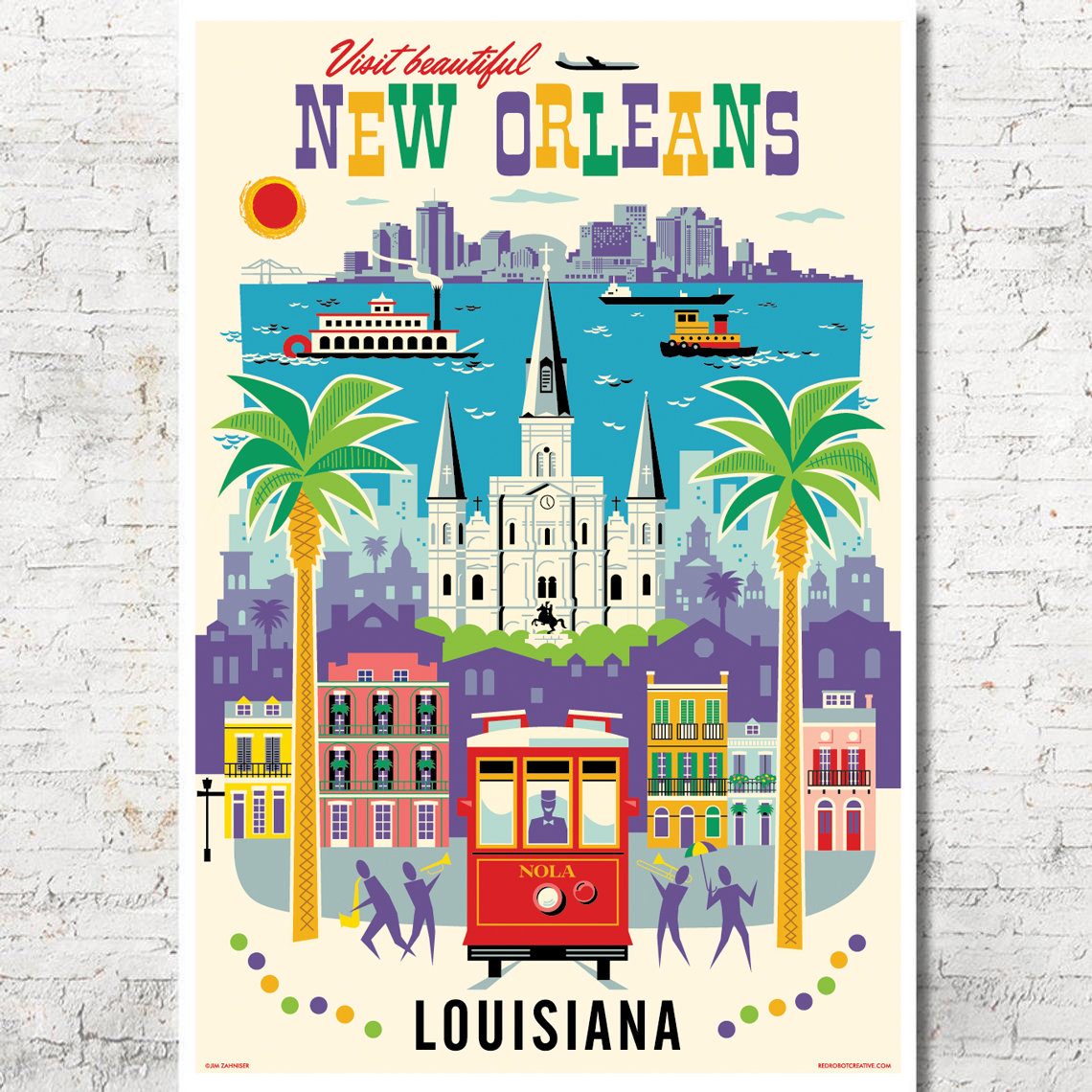 New Orleans Poster New Orleans Wall Art New Orleans Art Etsy