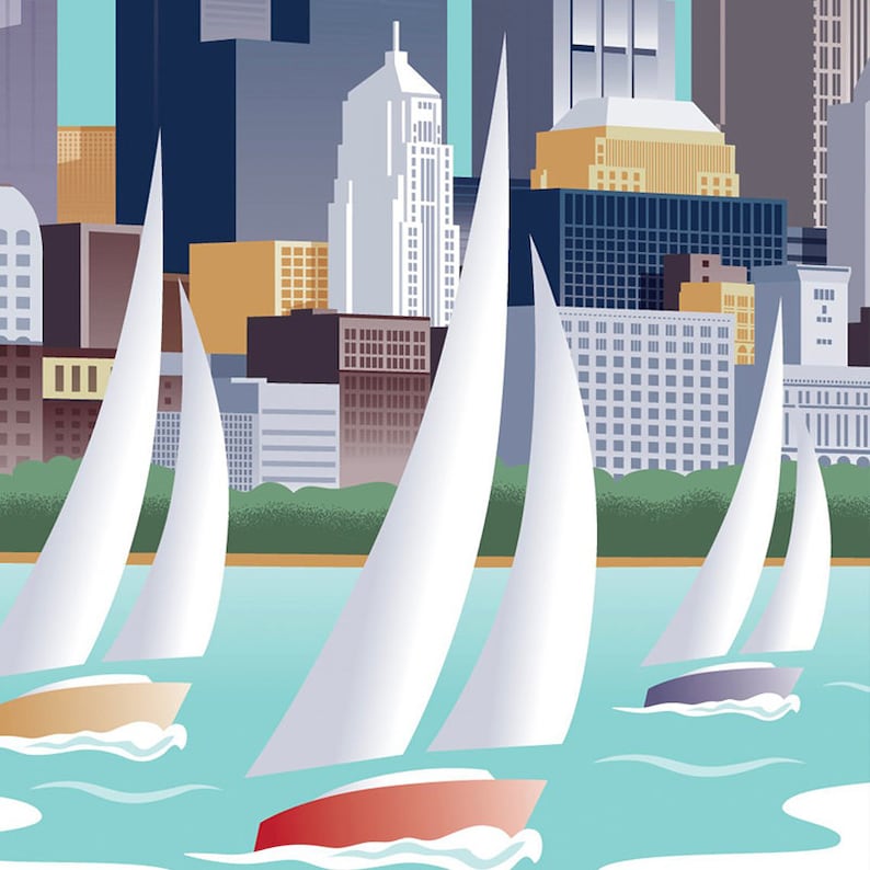 Chicago Poster Chicago Wall Art Chicago Print Chicago Art Etsy