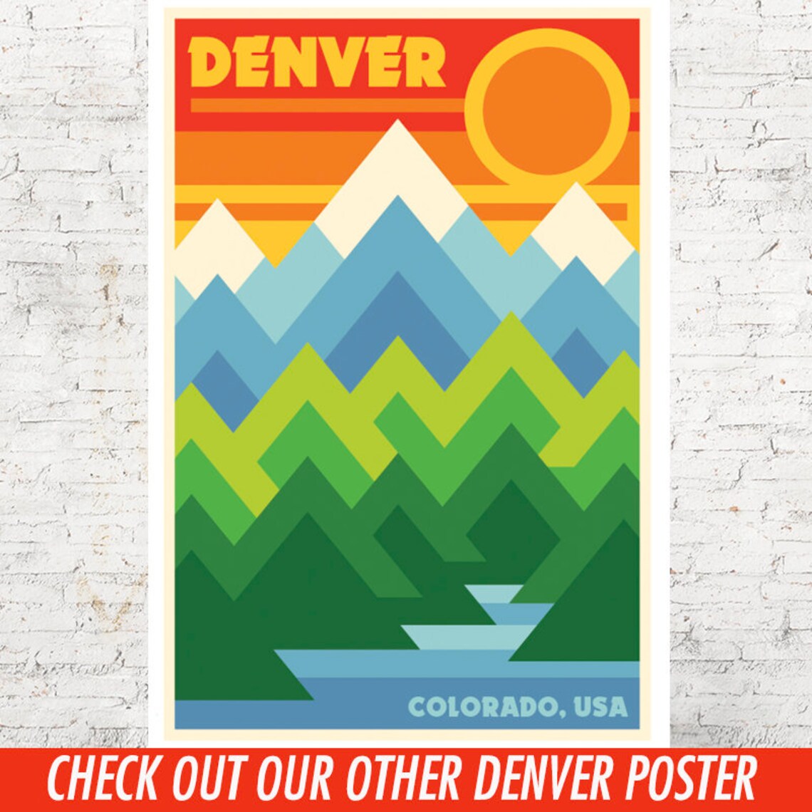 Denver Denver poster Denver wall art Denver art print Etsy