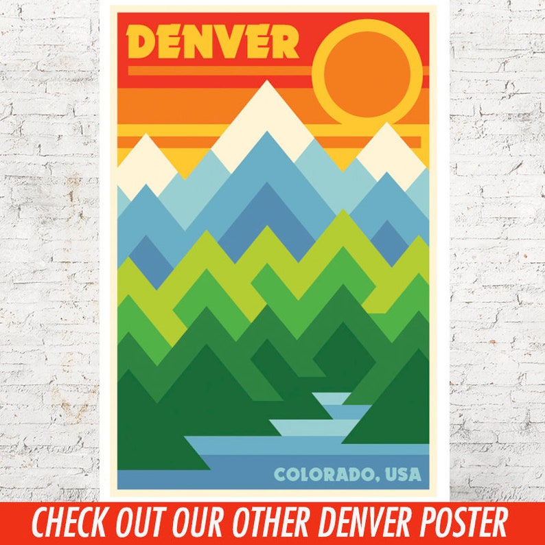 Denver Denver poster Denver wall art Denver art print Etsy