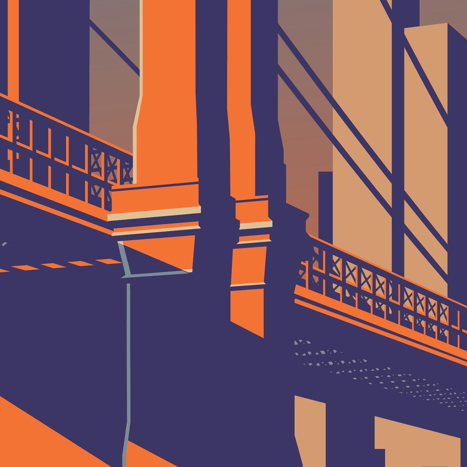 Vintage Brooklyn Travel Poster, New York City Skyline Art Print - Etsy