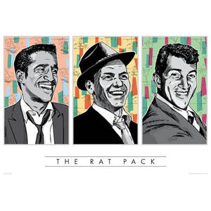 Rat Pack, Rat Pack poster, Rat Pack wall art, Rat Pack art print, Rat Pack art, Wall decor, Gift, Home decor, Sinatra, Frank Sinatra image 1