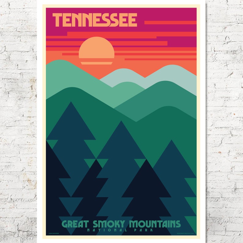Tennessee Poster Tennessee Wall Art Tennessee Print Etsy