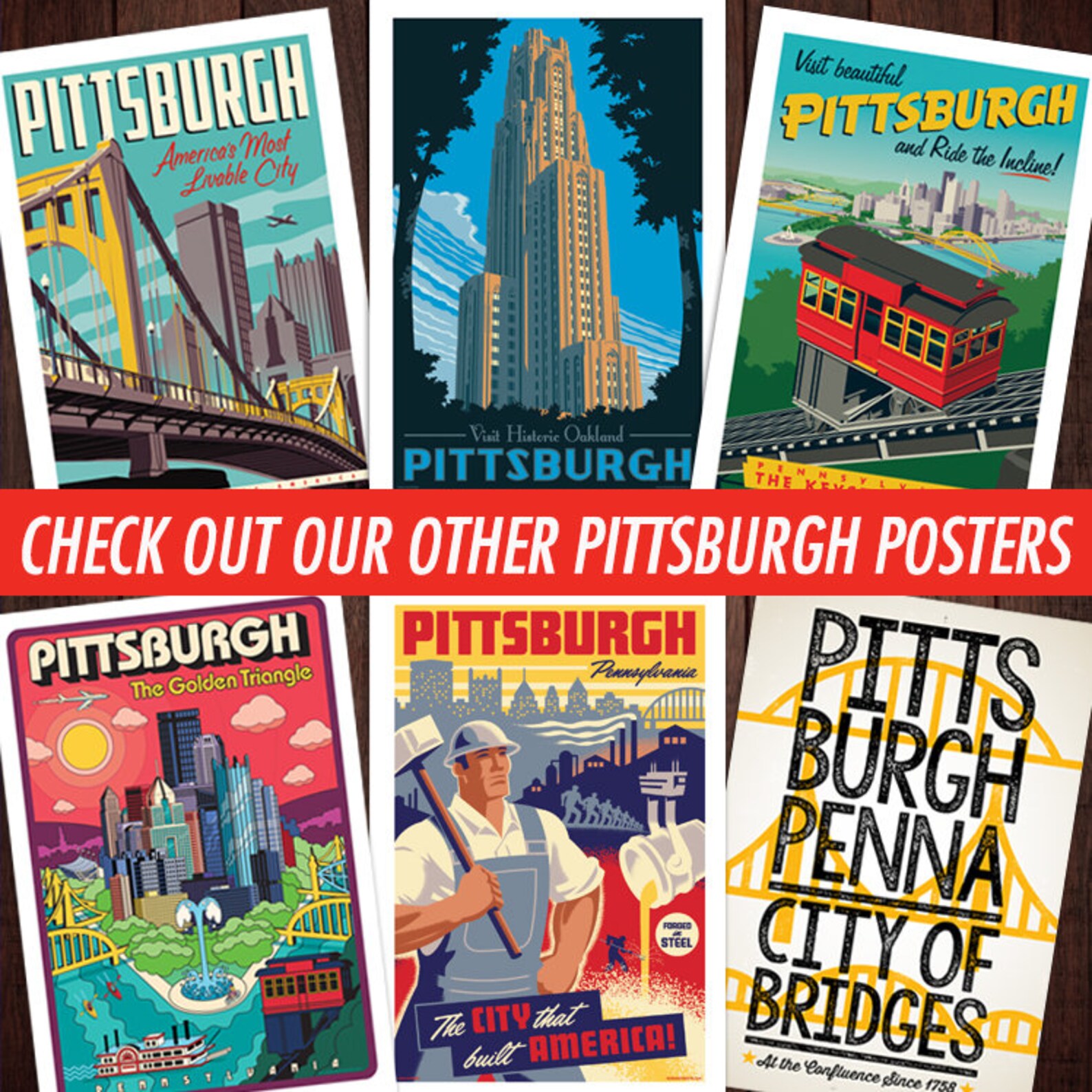 Pittsburgh Poster Pittsburgh Wall Art Pittsburgh Art Print Etsy