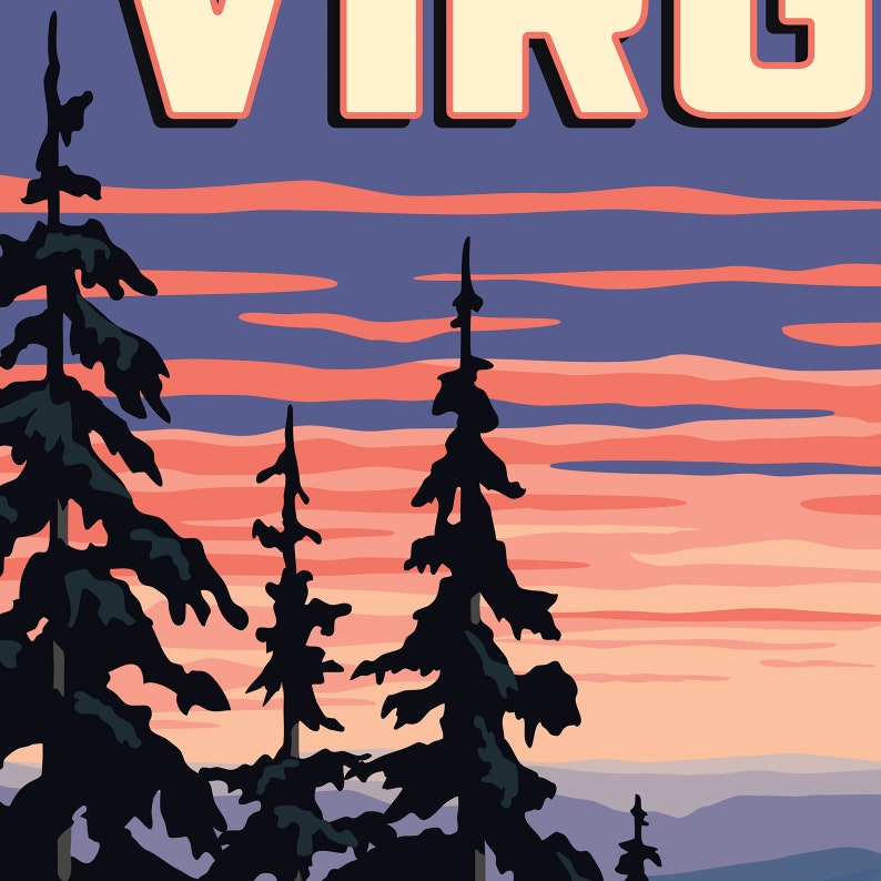 Virginia Poster Virginia Wall Art Virginia Print Virginia Etsy