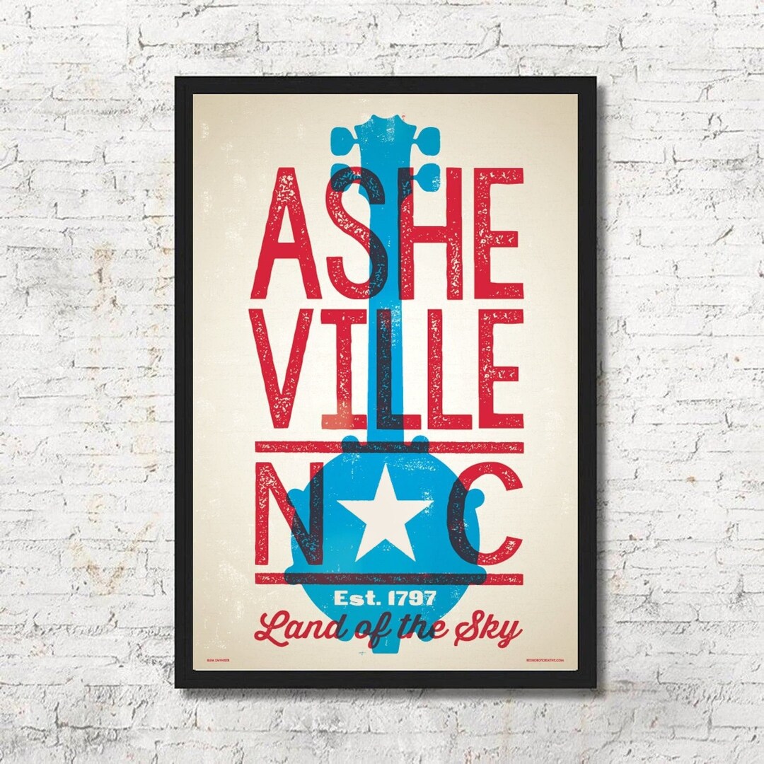Asheville Poster Asheville Wall Art Asheville Art Print Etsy
