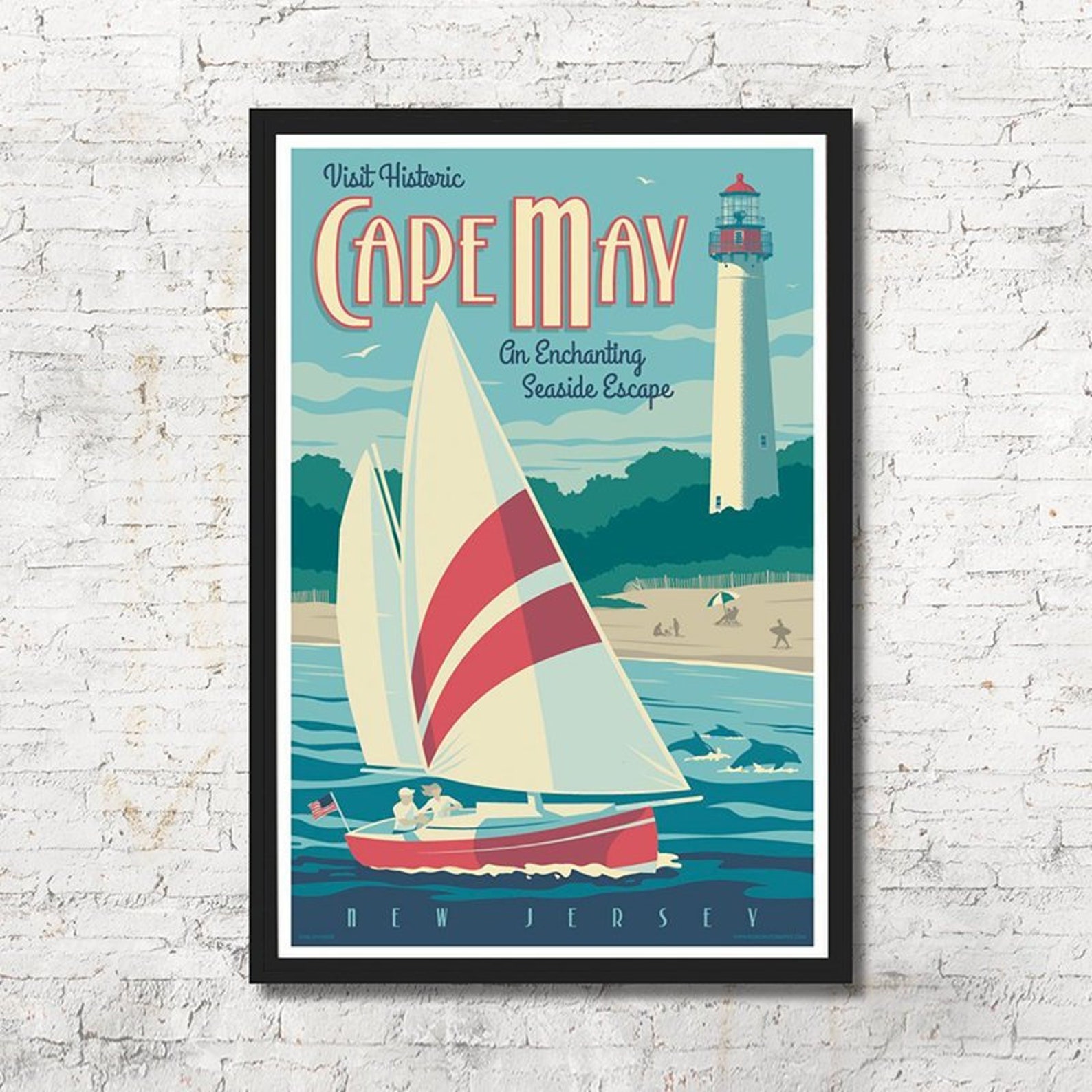 Cape May Poster Cape May Wall Art Cape May Print Cape May Etsy