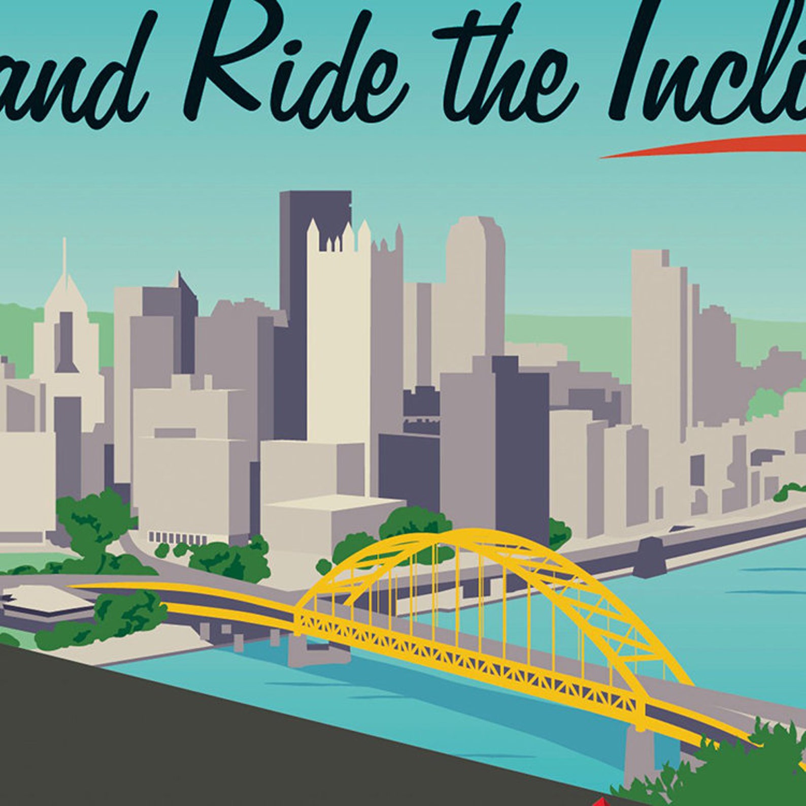 Pittsburgh Poster Pittsburgh Wall Art Pittsburgh Art Print Etsy