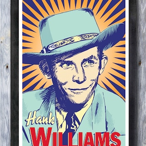 Hank Williams, Sr., Hank Williams poster, Hank Williams wall art, Hank Williams art print, Hank Williams art, Wall decor, Gift, Home decor image 3