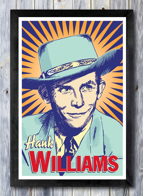 Hank Williams Art Print, Signed Music Icon Poster - Etsy