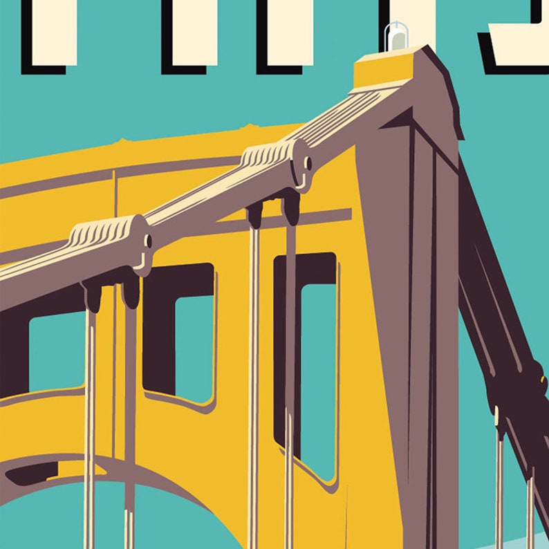 Pittsburgh poster Pittsburgh wall art Pittsburgh art print | Etsy