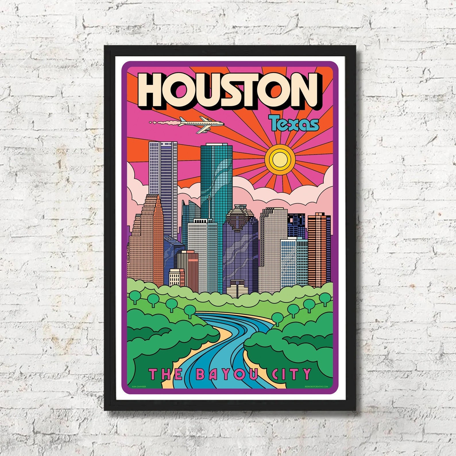 Houston poster, Houston wall art, Houston art print, Houston print, Houston, Houston skyline, Houston Wall decor, Houston Gift, Home decor
