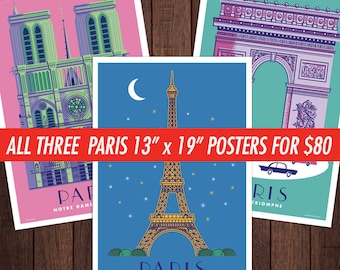 Paris poster, Paris wall art, Paris art print, France Poster, Paris skyline, Paris art, Wall decor, Home decor, Paris print, Paris France