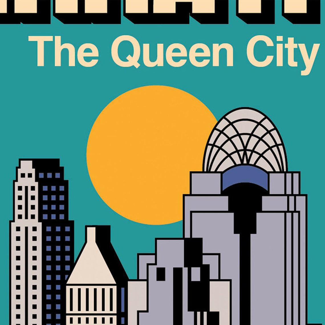 Cincinnati Poster Cincinnati Wall Art Cincinnati Art Print Etsy