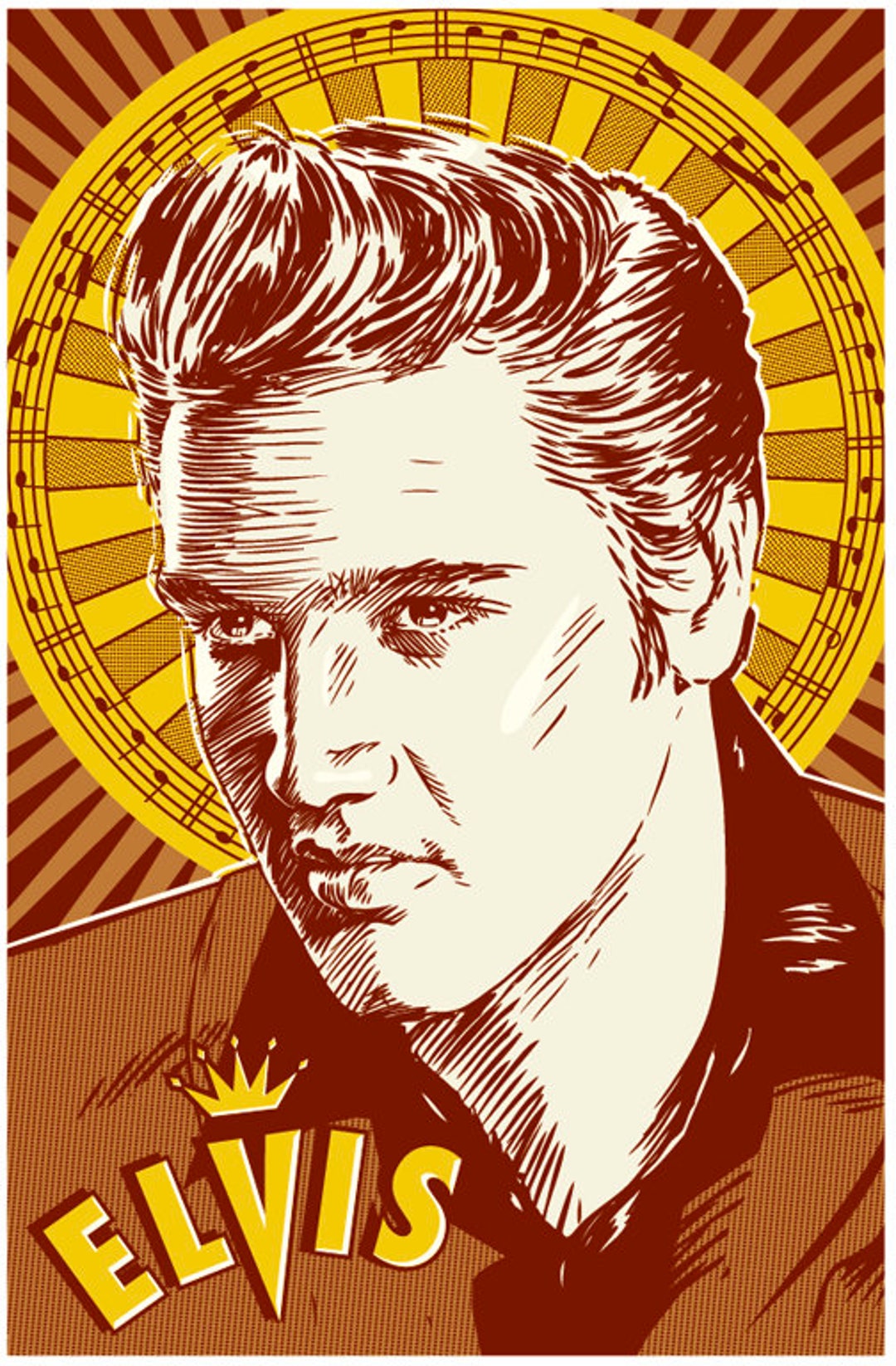 Elvis Presley Art Print, Signed Music Icon Poster (13x19) - Etsy