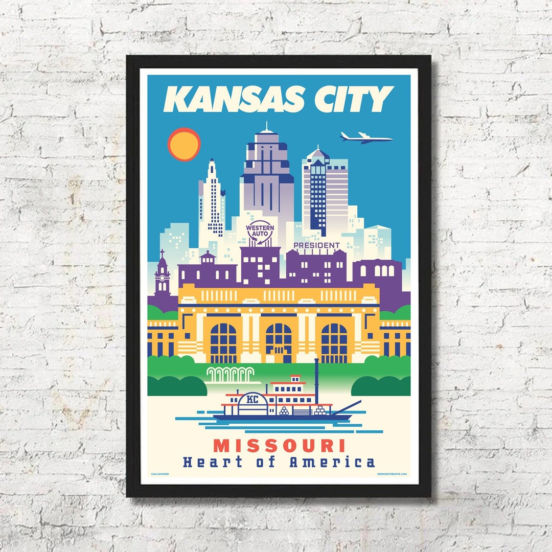 Kansas City, Kansas City Poster, Kansas City Wall Art, Kansas City Art