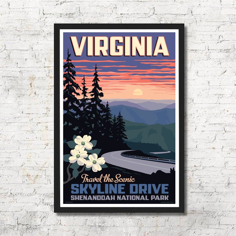 Virginia Poster Virginia Wall Art Virginia Print Virginia Etsy