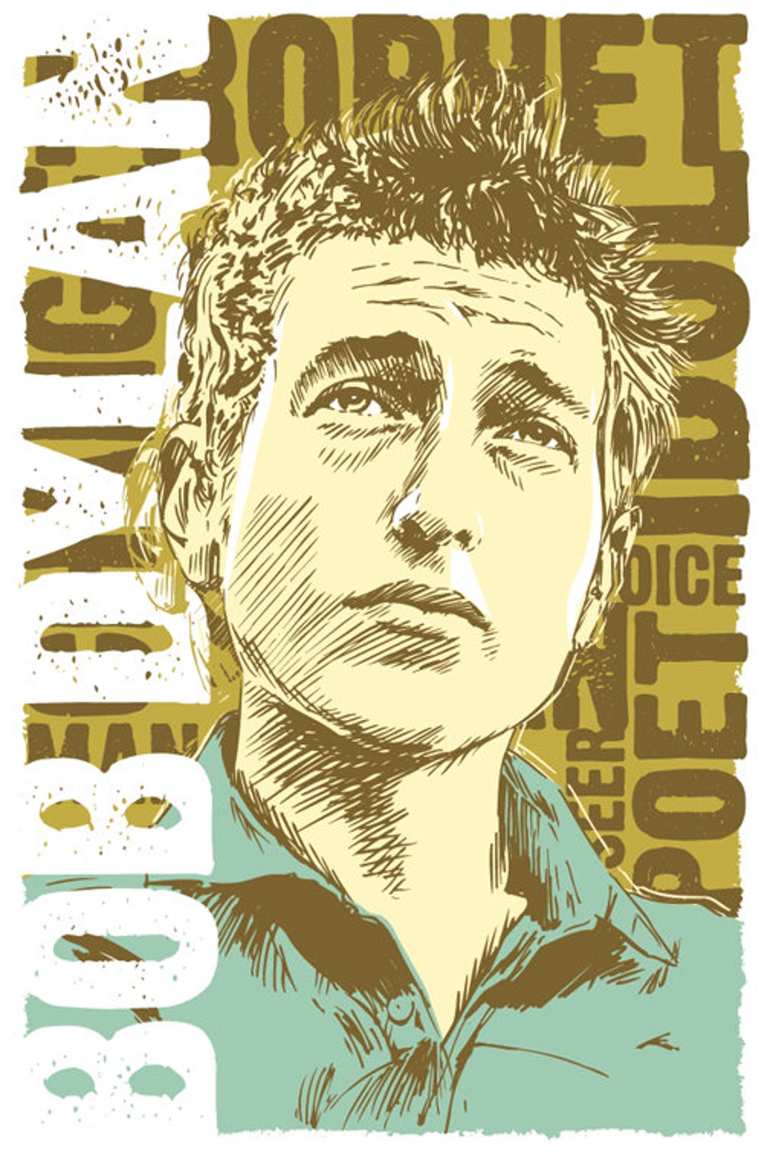 13 X 19 Bob Dylan, Bob Dylan Poster, Bob Dylan Wall Art, Bob Dylan Art ...