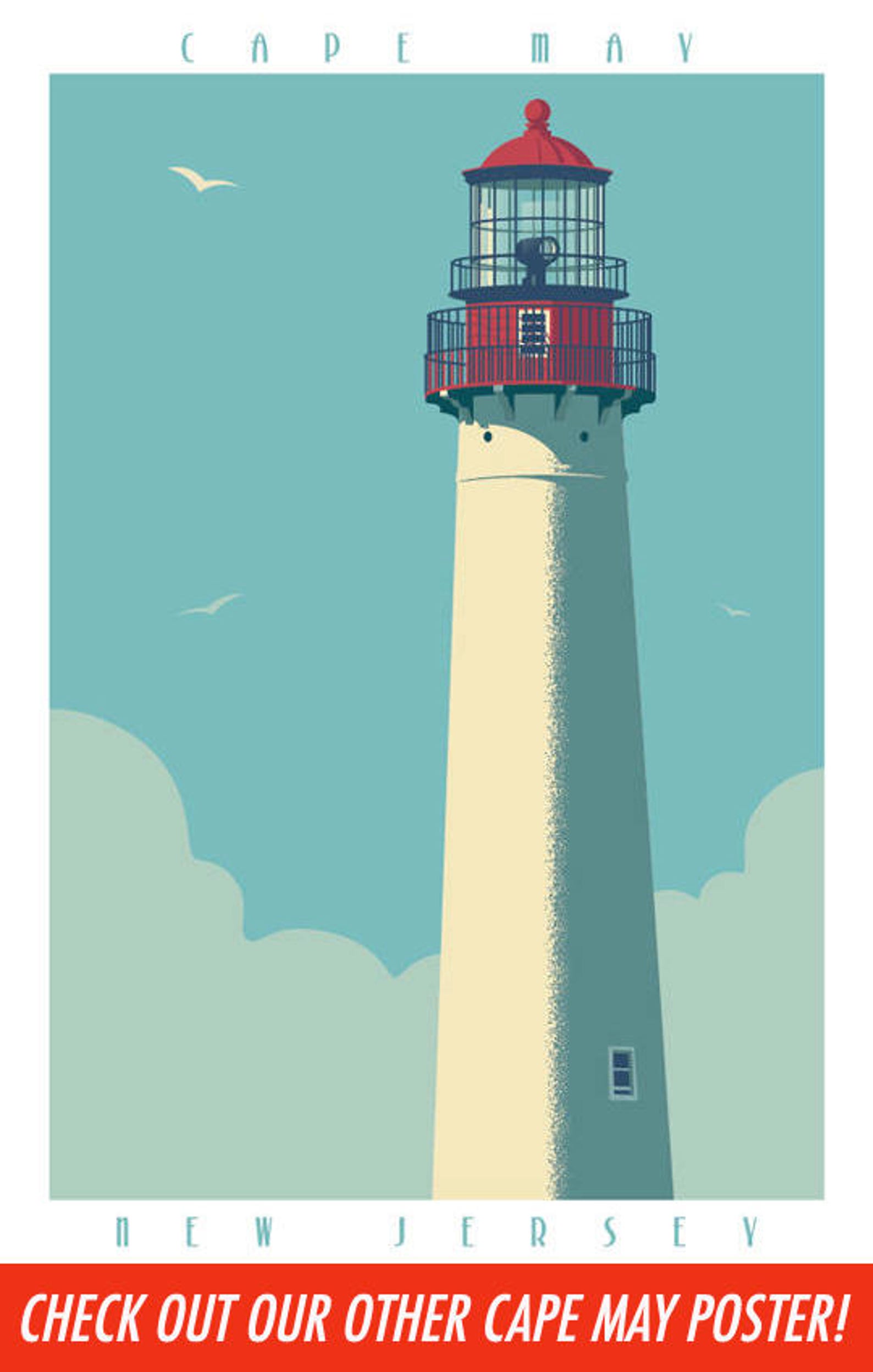 Cape May Poster Cape May Wall Art Cape May Print Cape May Etsy