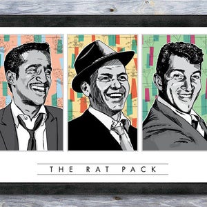 Rat Pack, Rat Pack poster, Rat Pack wall art, Rat Pack art print, Rat Pack art, Wall decor, Gift, Home decor, Sinatra, Frank Sinatra image 5