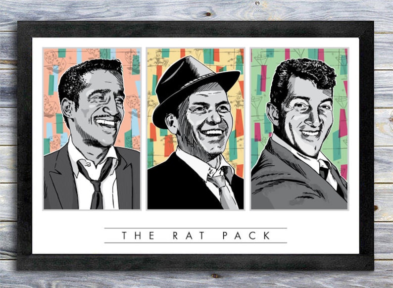 Rat Pack Rat Pack Poster Rat Pack Wall Art Rat Pack Art Etsy Canada