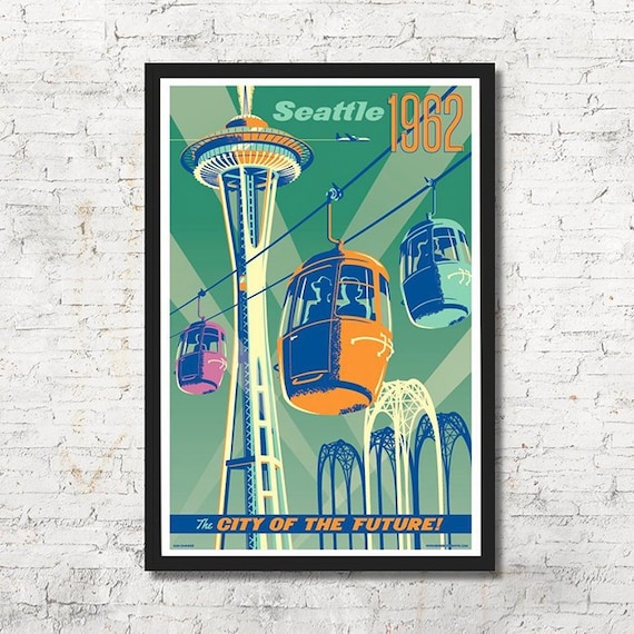 Seattle World's Fair 1962 Poster, Vintage Travel Art Print - Etsy