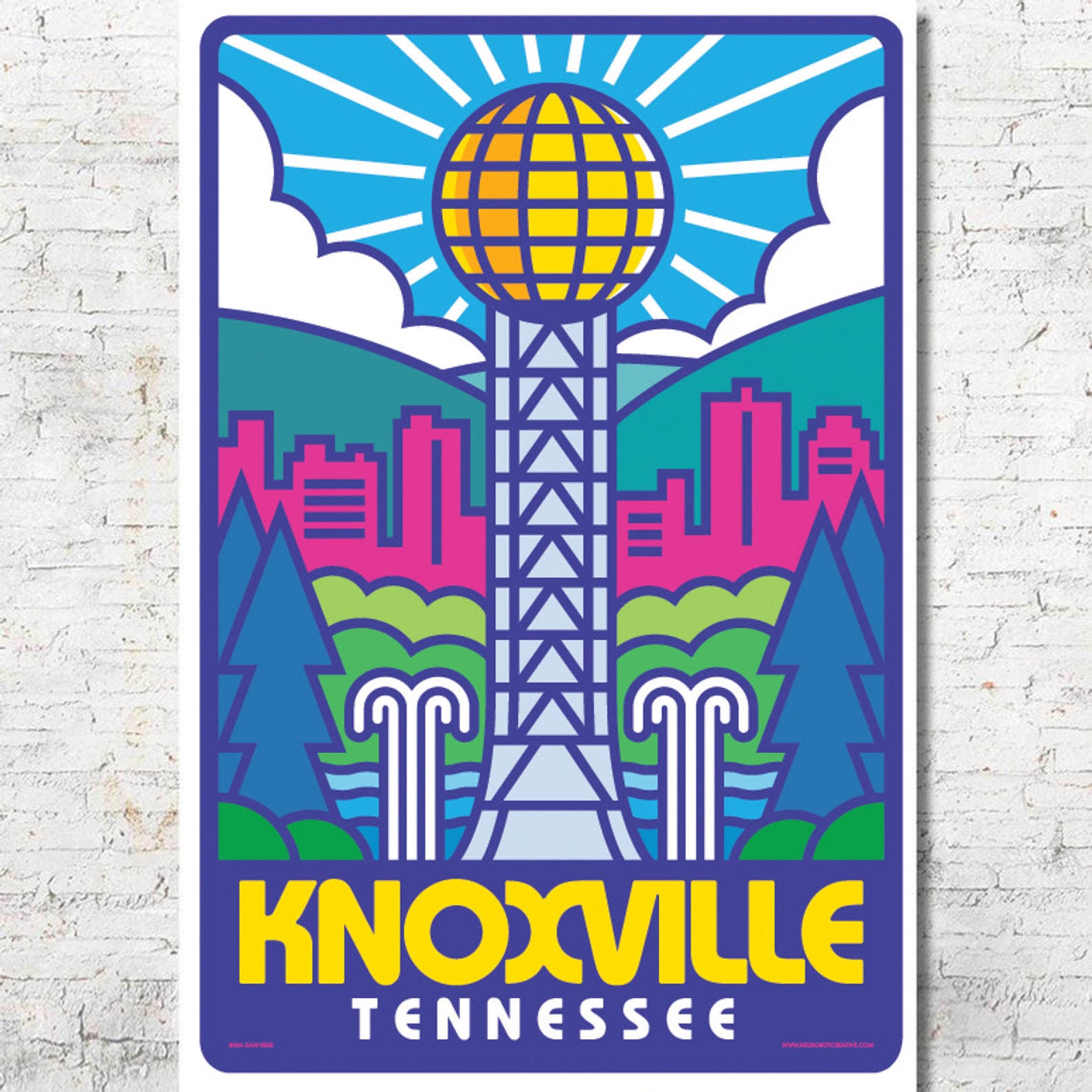 Knoxville Poster Knoxville Wall Art Knoxville Print Etsy