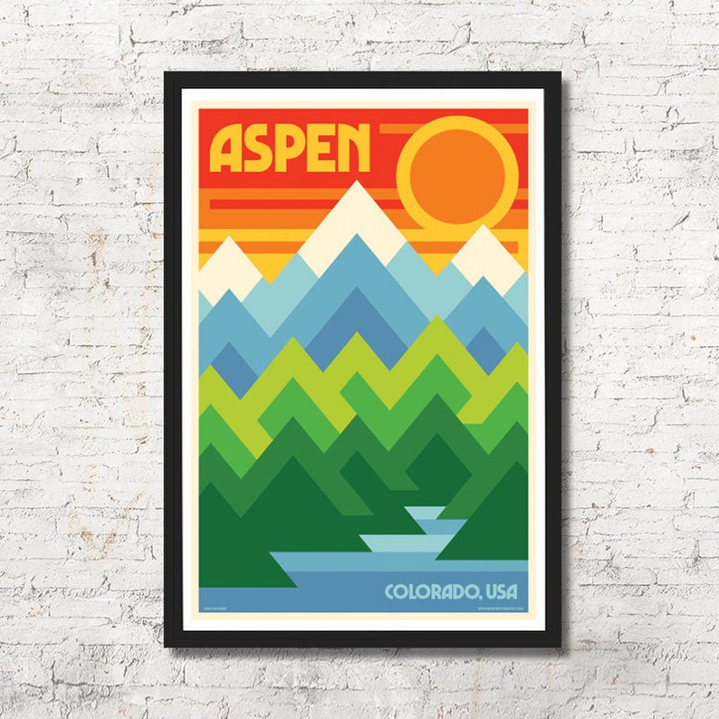 Aspen Aspen Poster Aspen Wall Art Aspen Art Print Aspen Etsy