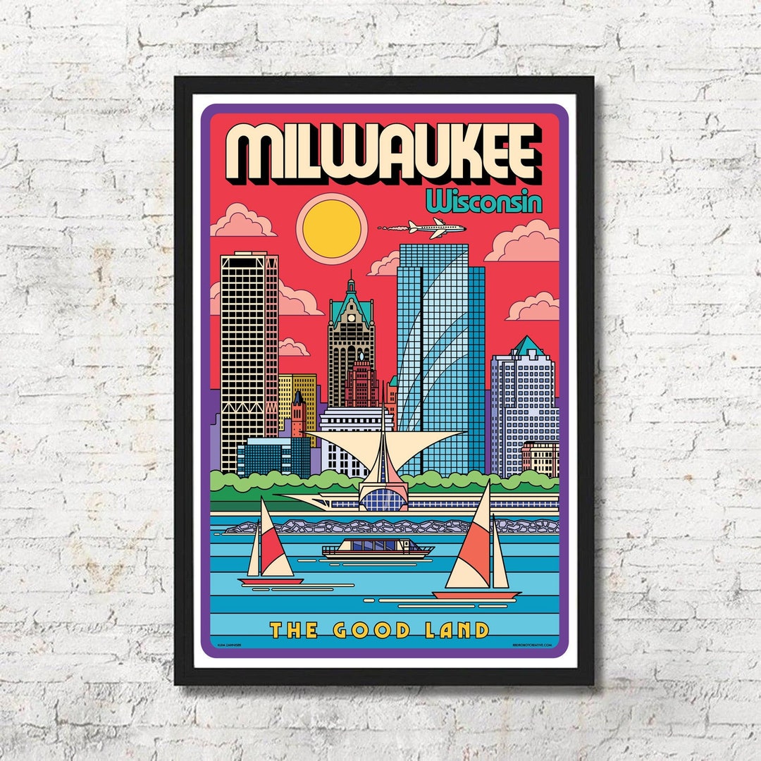 Milwaukee Poster, Milwaukee Wall Art, Milwaukee Print, Milwaukee Art