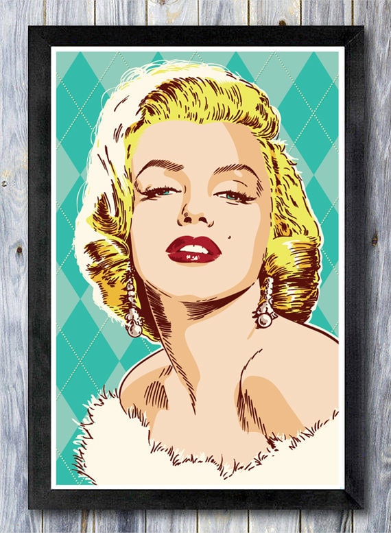 Home & Living Wall Décor Marilyn Monroe Portrait Digital Download ...