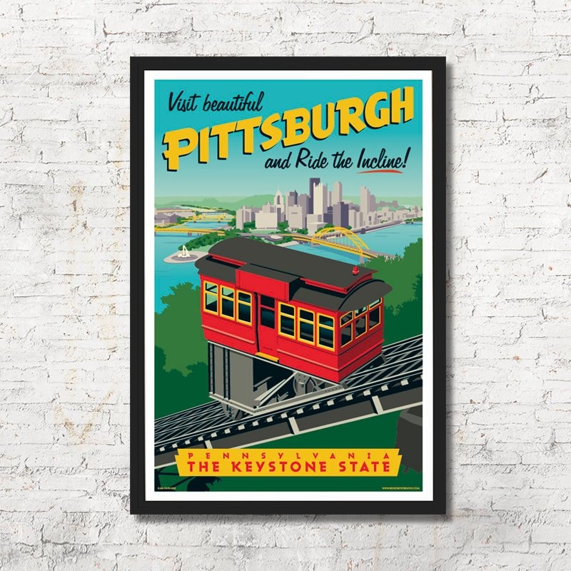 Pittsburgh Poster Pittsburgh Wall Art Pittsburgh Art Print Etsy
