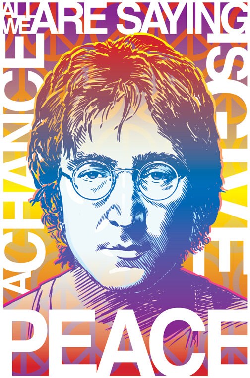 Signed John Lennon Art Print, Icons of Music Series - Etsy