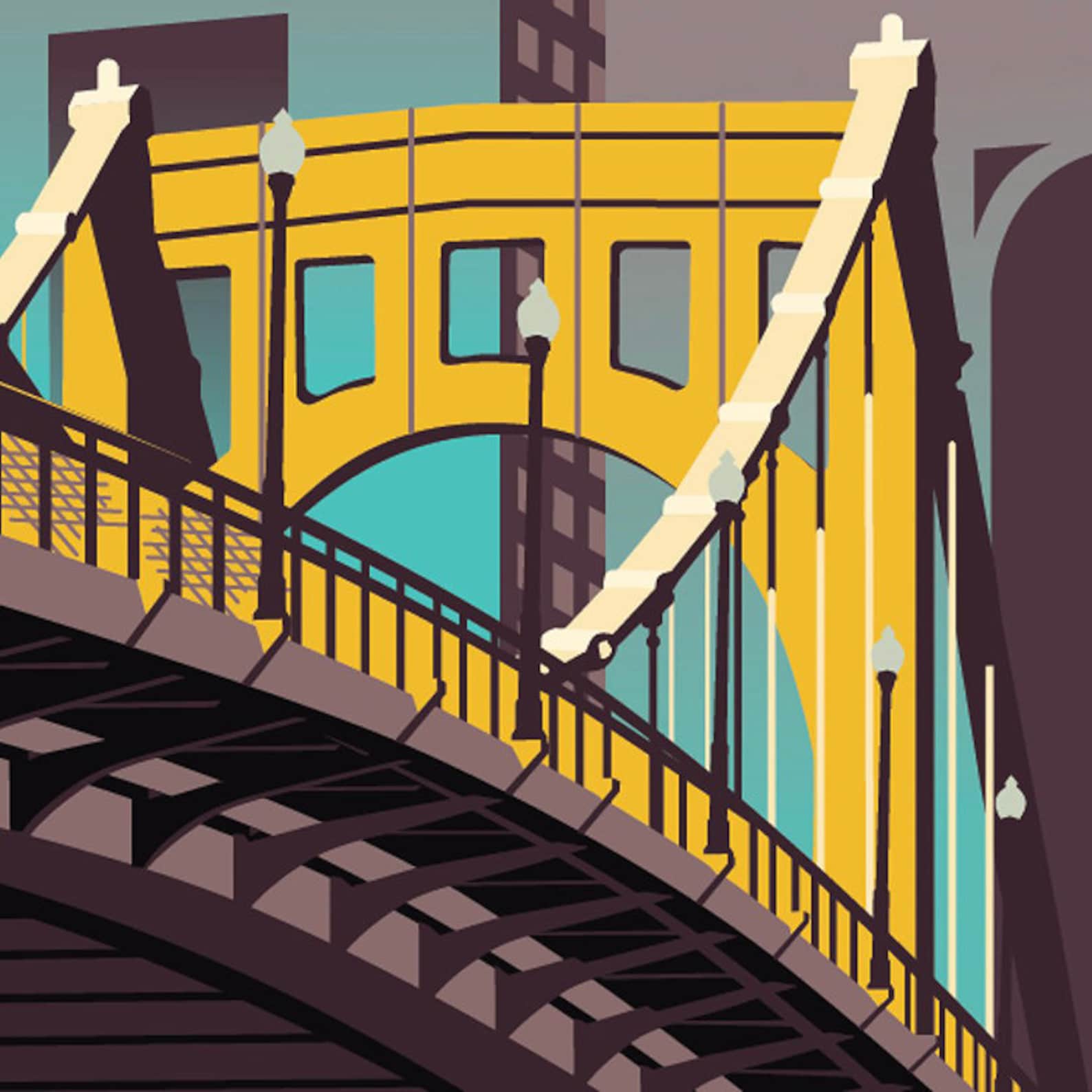 Pittsburgh Poster Pittsburgh Wall Art Pittsburgh Art Print Etsy