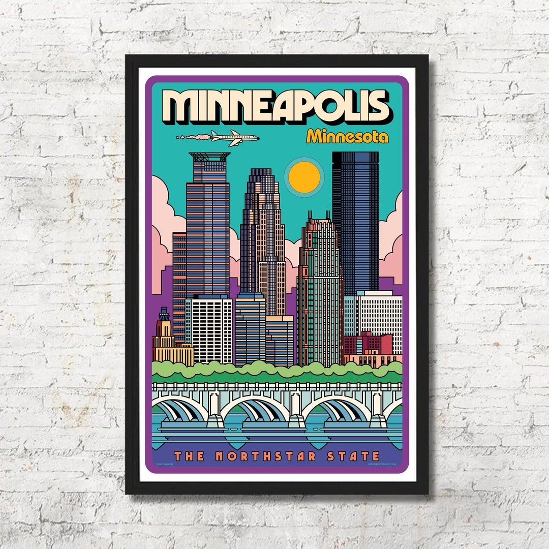Minneapolis Poster, Minneapolis Wall Art, Minneapolis Print ...
