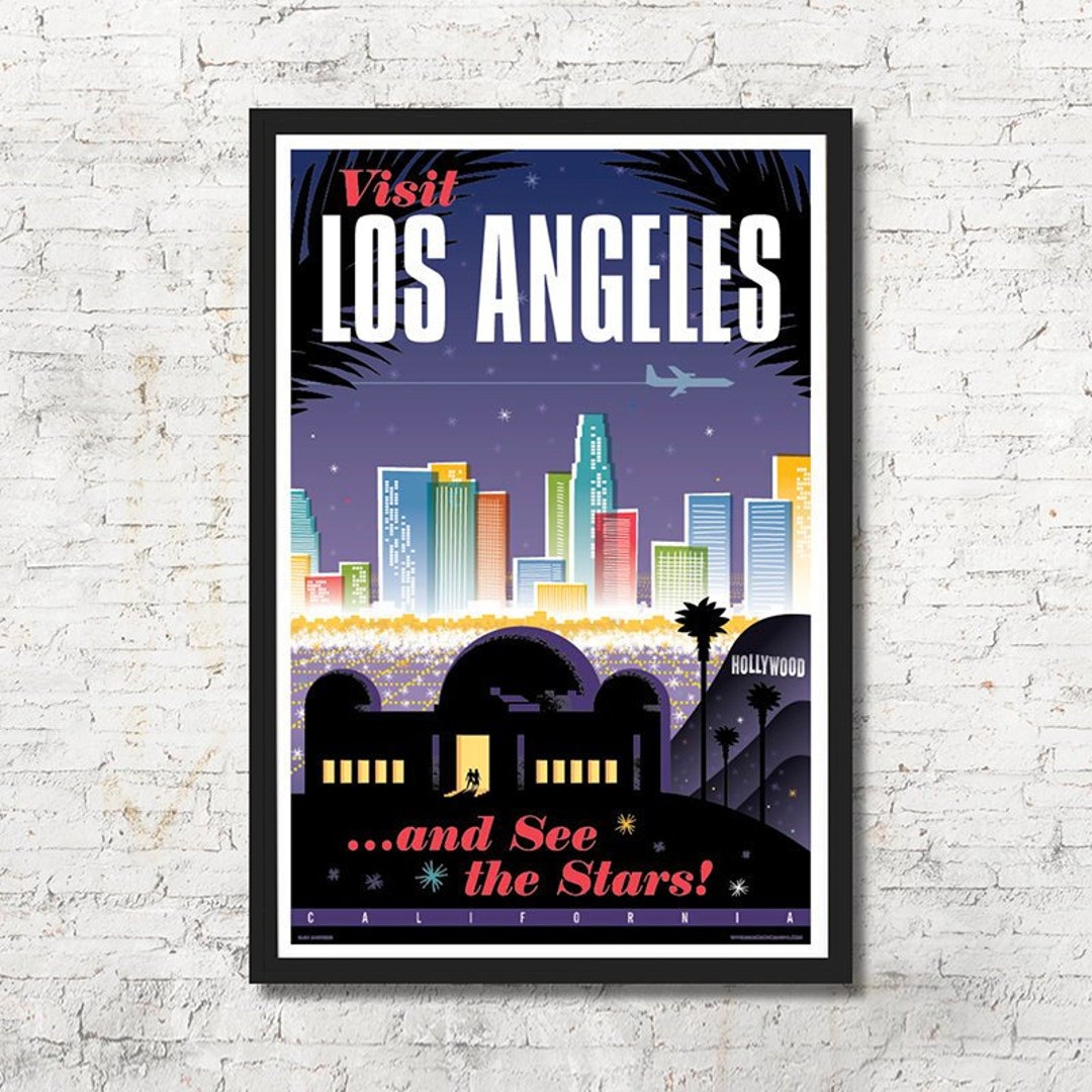 Los Angeles Poster Los Angeles Wall Art Los Angeles Print Etsy