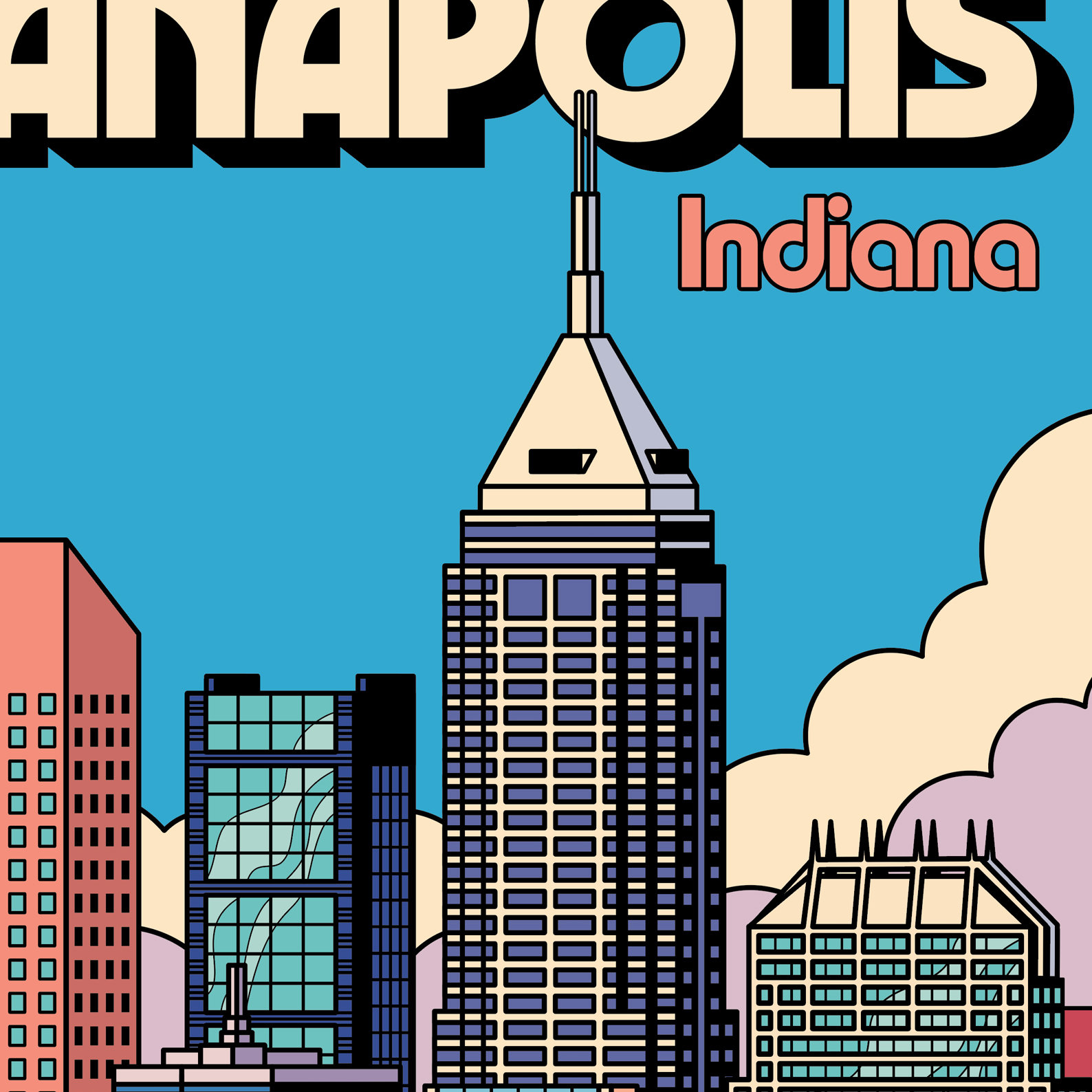 Indianapolis Poster Indianapolis Wall Art Indianapolis Etsy