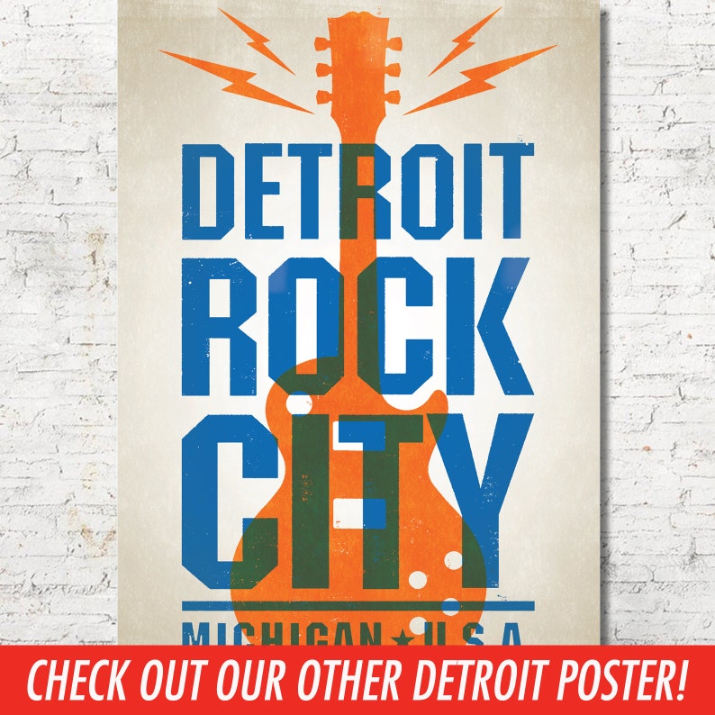 Detroit Poster Detroit Wall Art Detroit Print Detroit Art Etsy